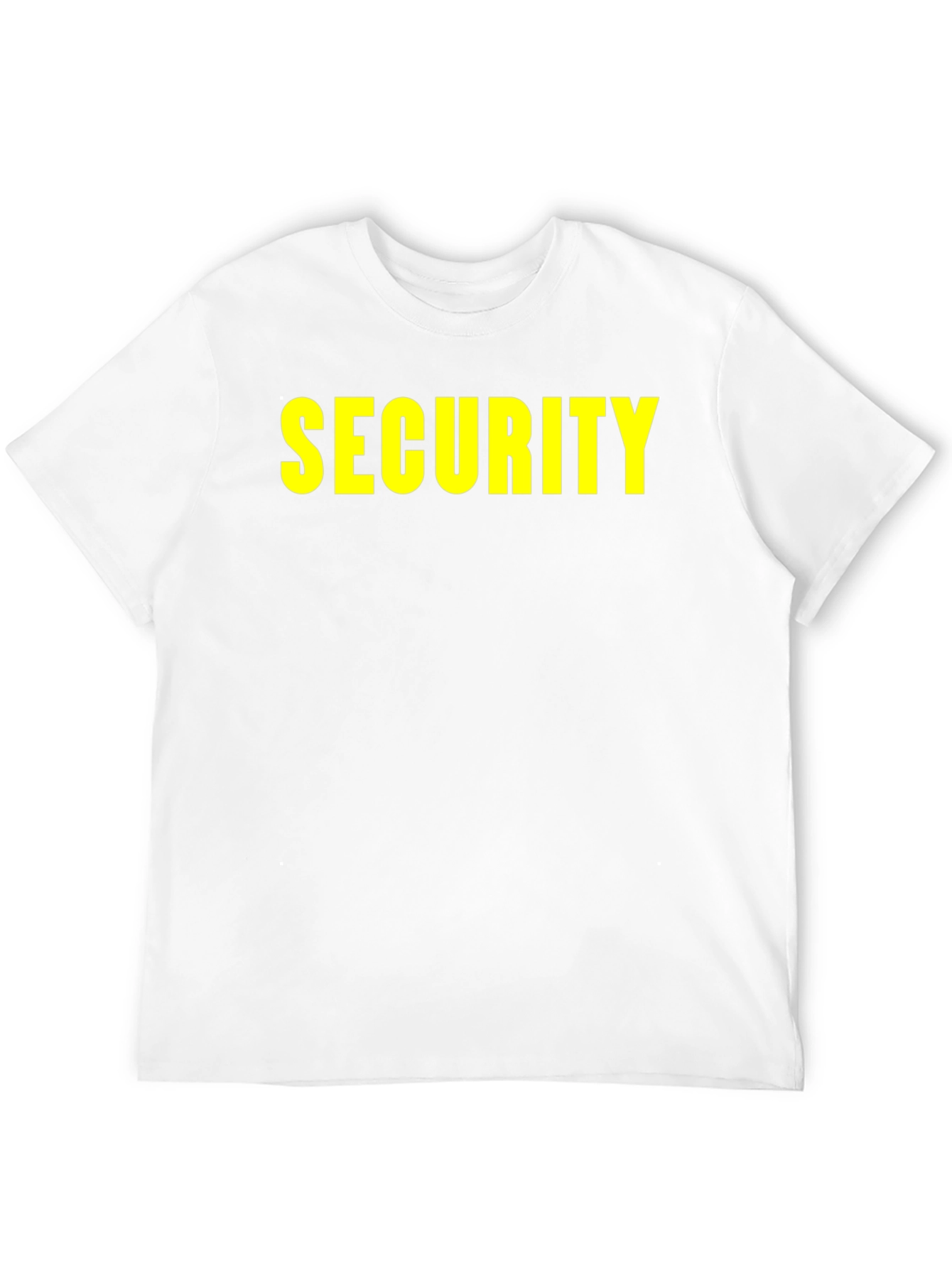 Security Black T-Shirt with Yellow Print