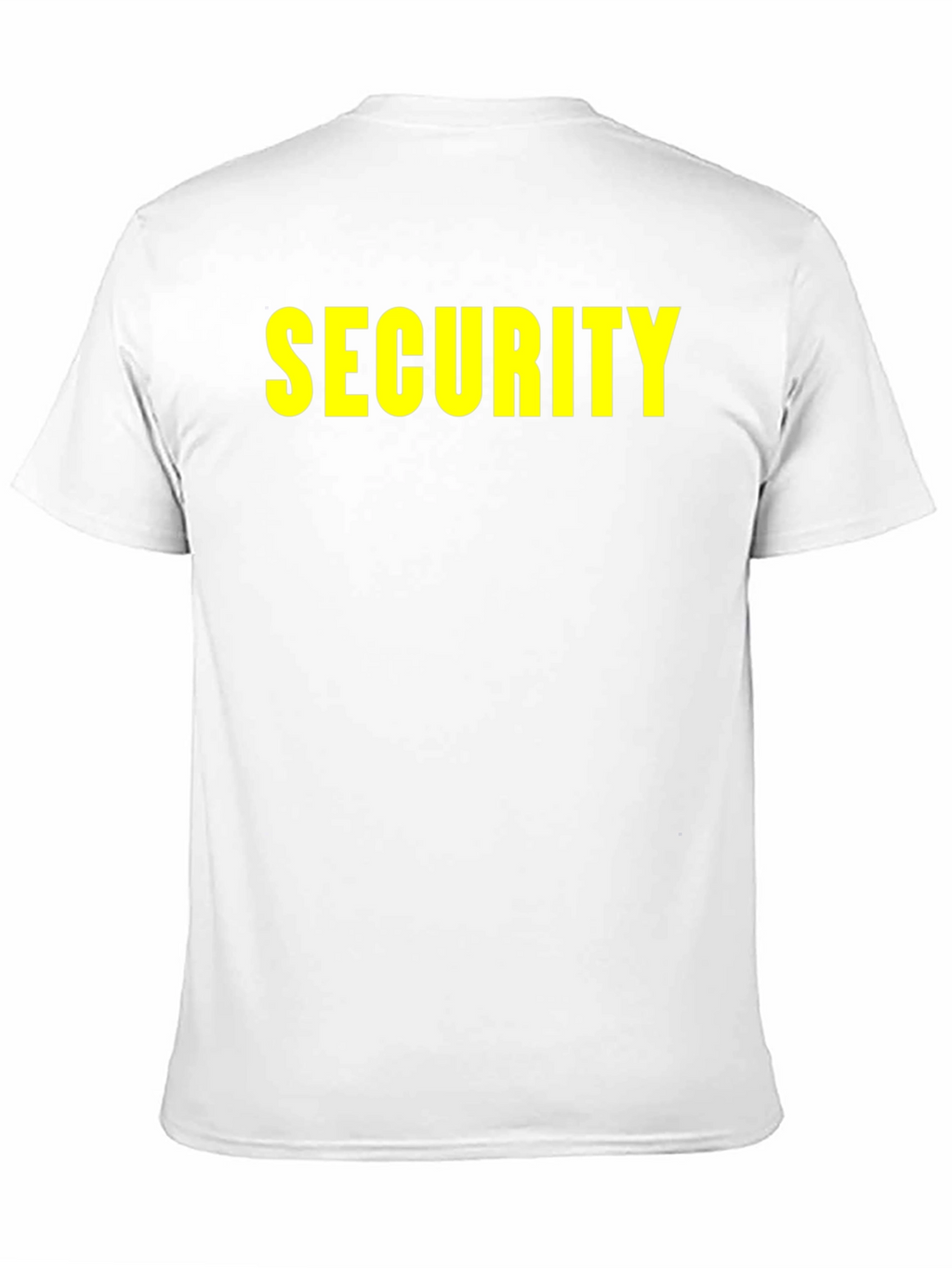 Security Black T-Shirt with Yellow Print