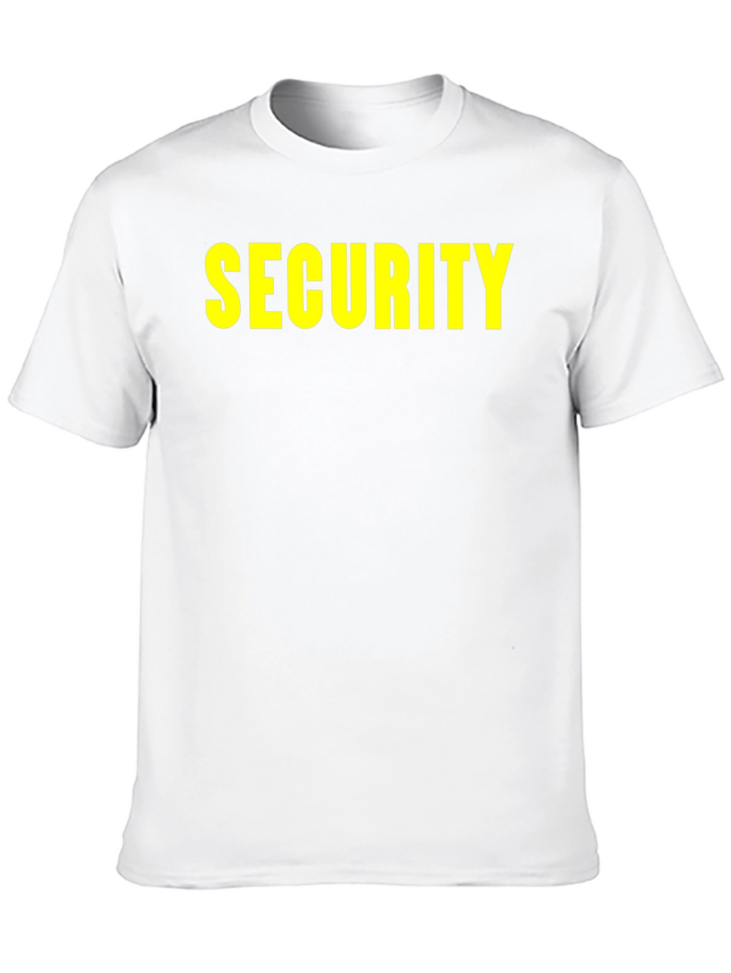 Security Black T-Shirt with Yellow Print