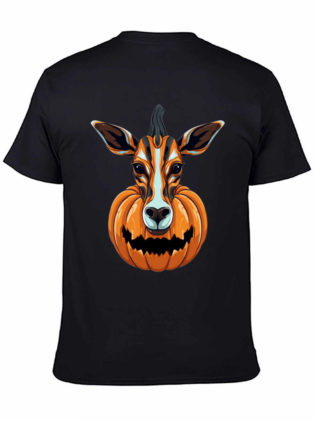 Halloween Deer Pumpkin Head T-Shirt