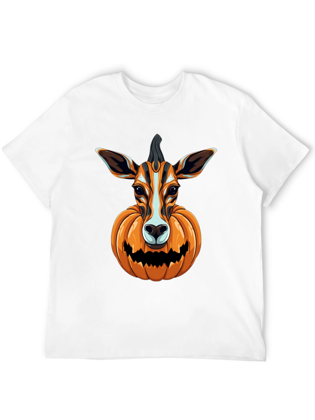 Halloween Deer Pumpkin Head T-Shirt