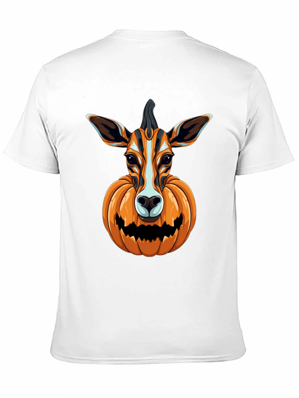 Halloween Deer Pumpkin Head T-Shirt