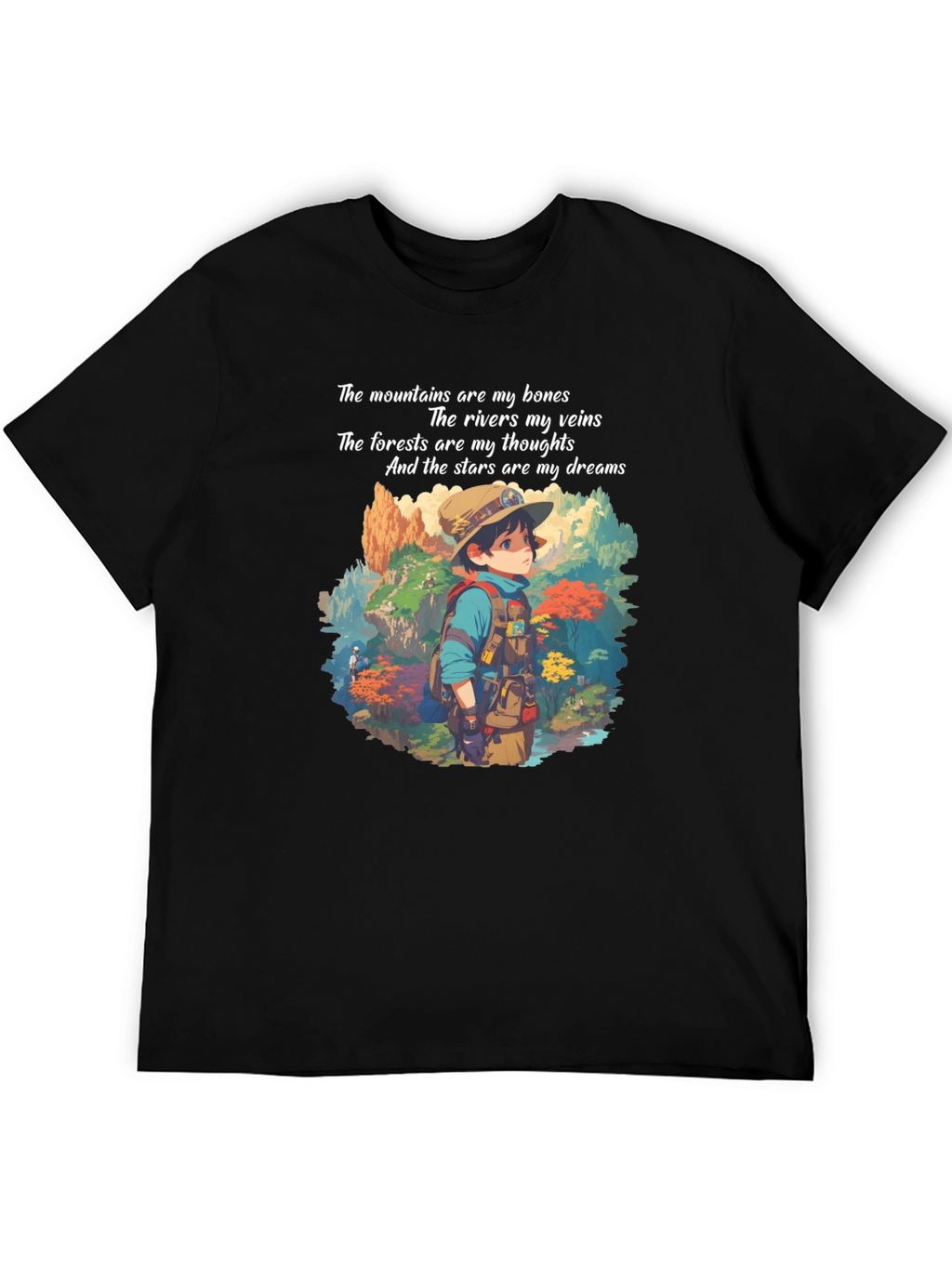 Nature Lover T-Shirt: Mountains Rivers Forest Stars