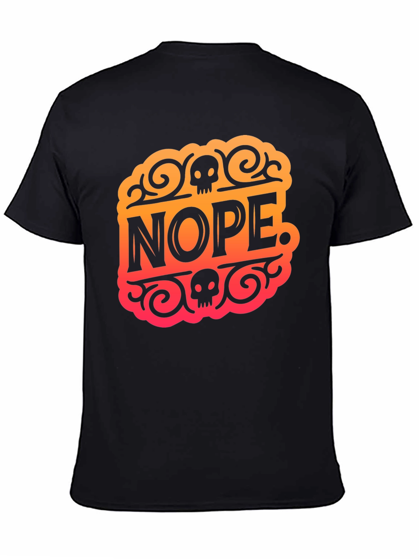 Nope Skull Graphic Tee - Edgy Humor T-Shirt