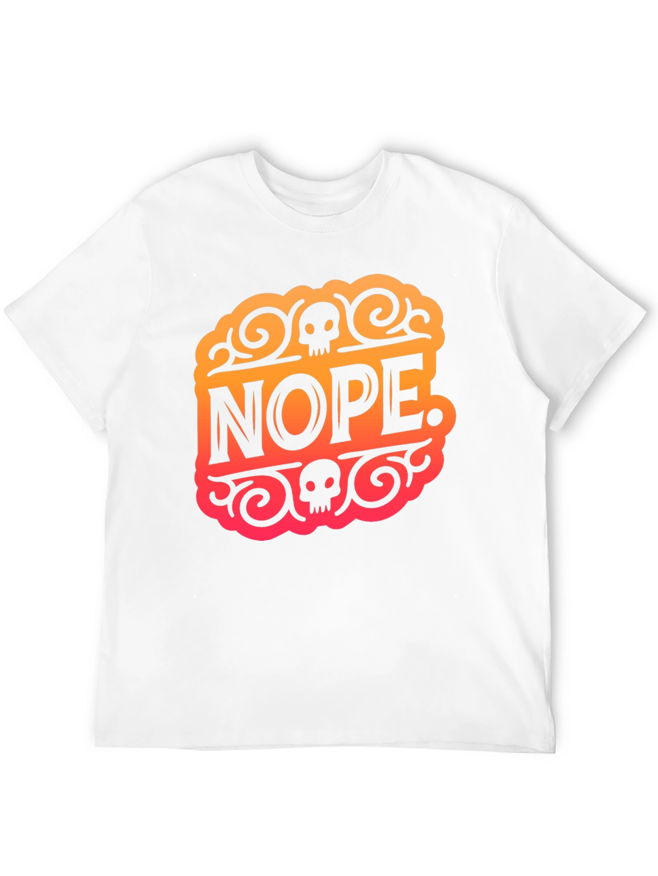 Nope Skull Graphic Tee - Edgy Humor T-Shirt
