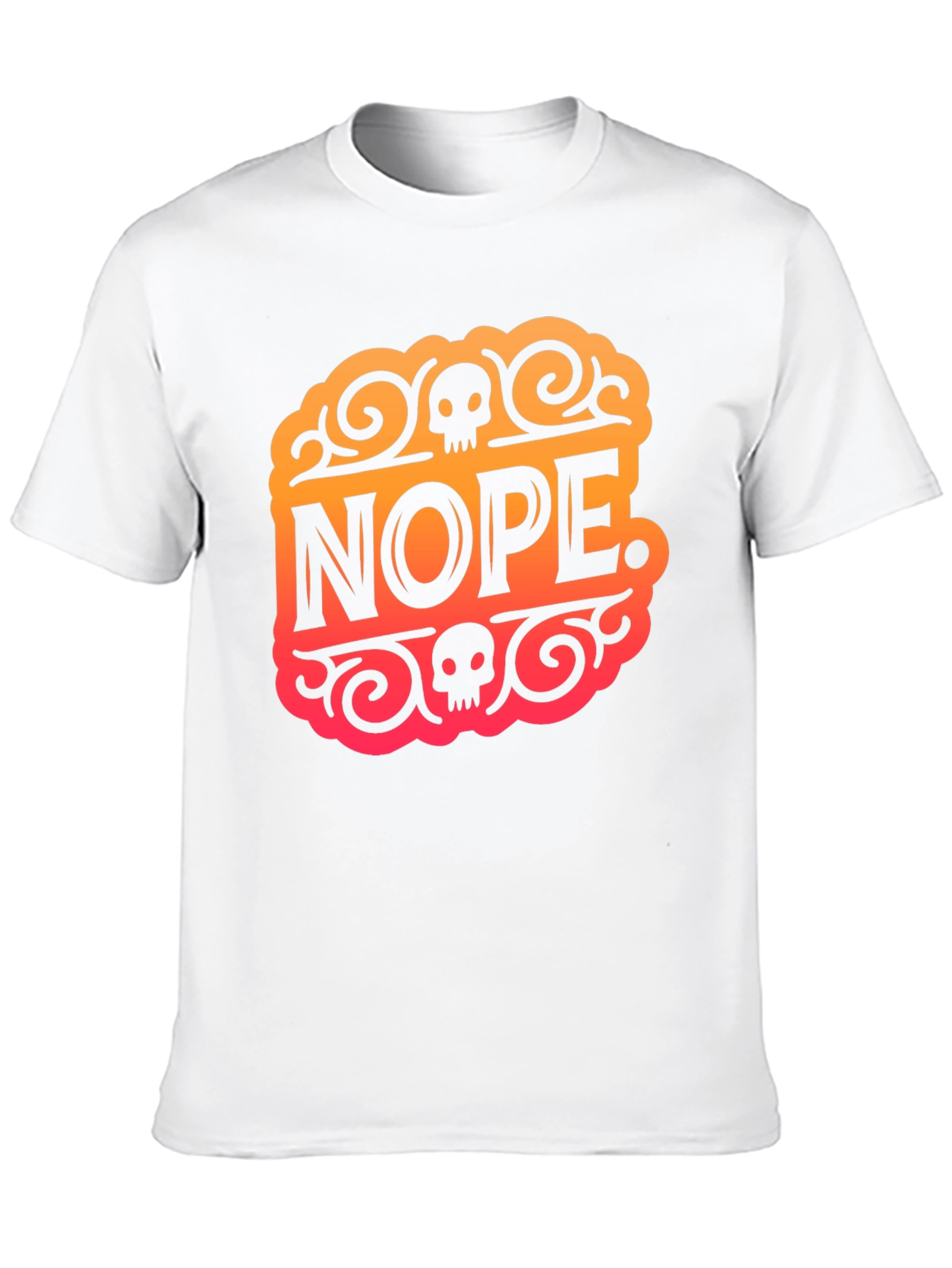 Nope Skull Graphic Tee - Edgy Humor T-Shirt