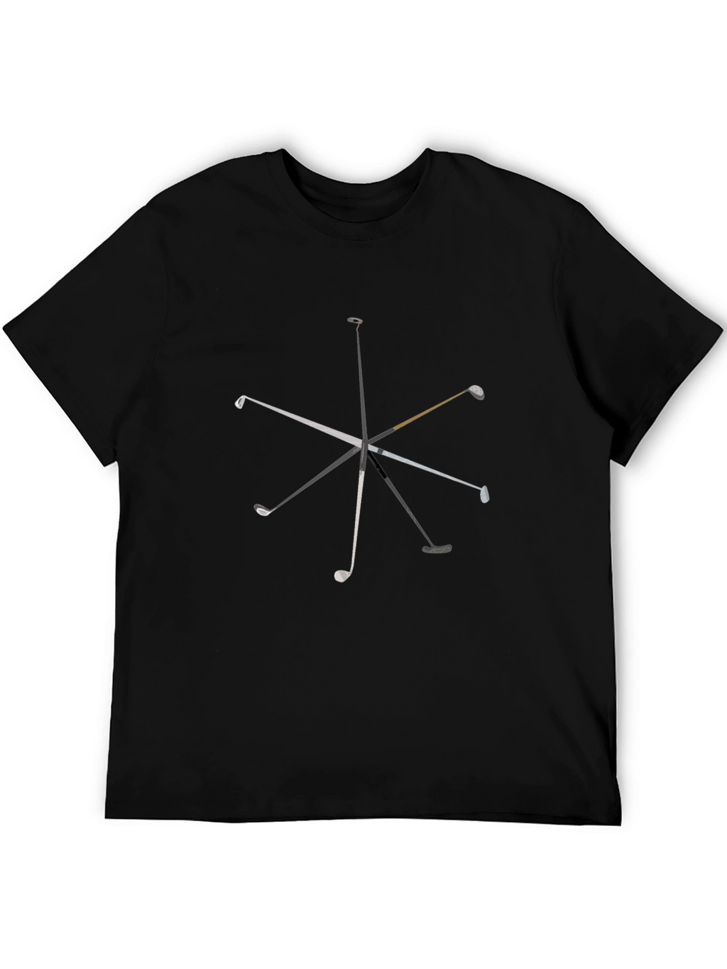 Golf Club Graphic T-Shirt - Black Cotton Tee
