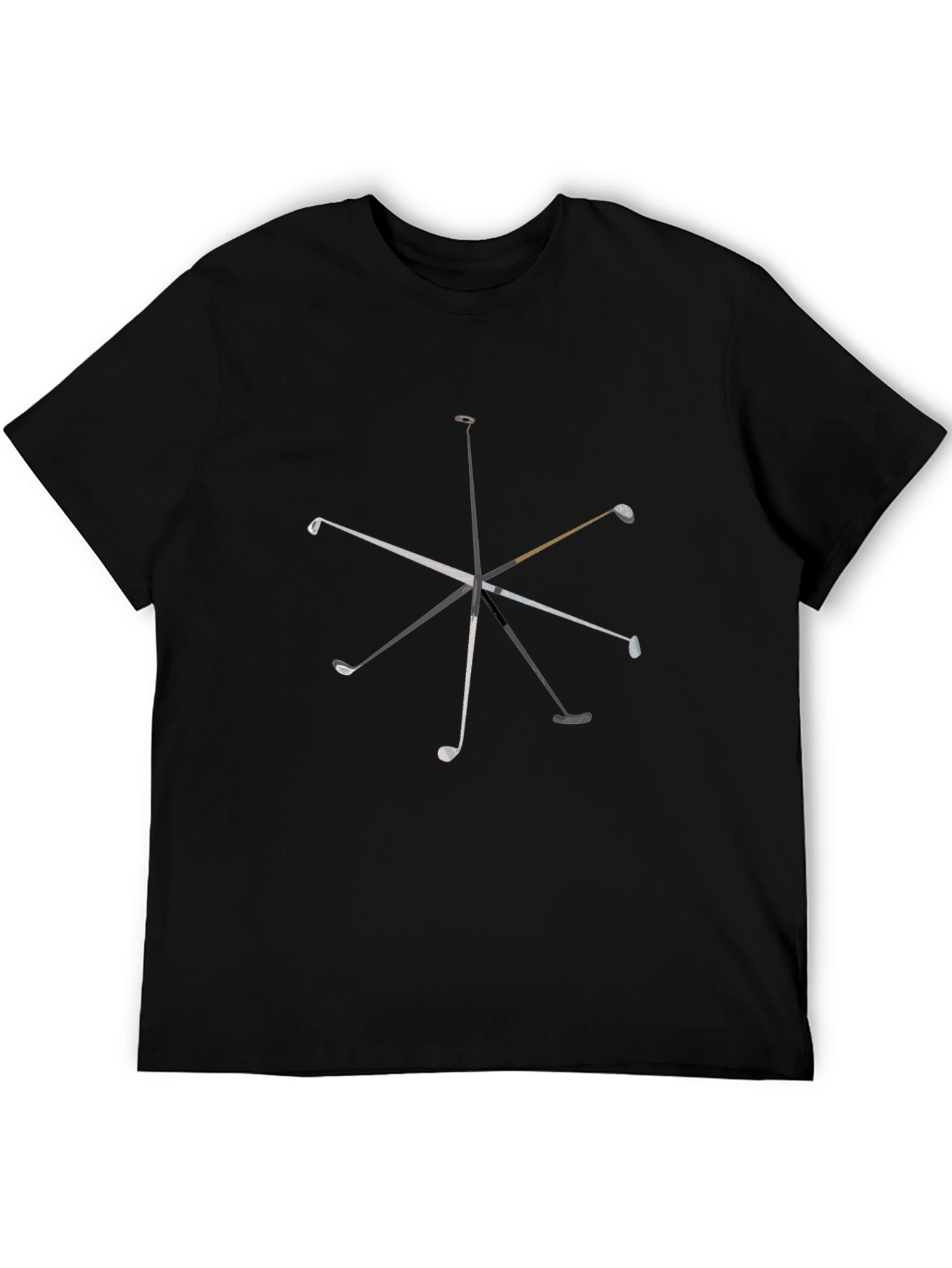 Golf Club Graphic T-Shirt - Black Cotton Tee