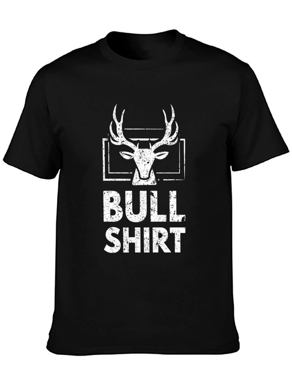 Bull Shirt Black Tee - Hunting Animal Design