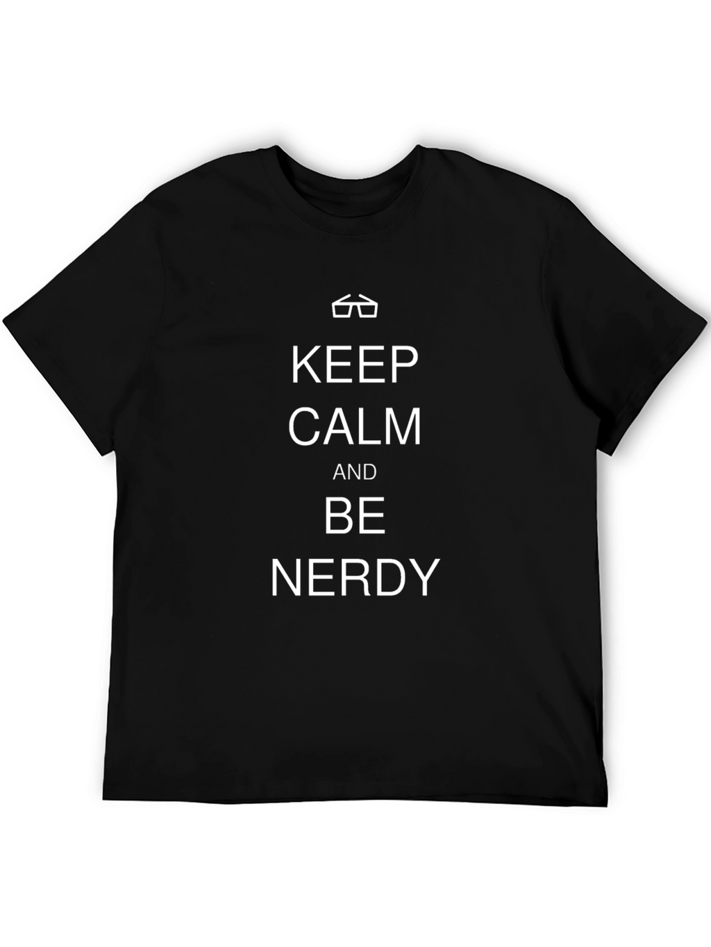 Keep Calm and Be Nerdy Black T-Shirt