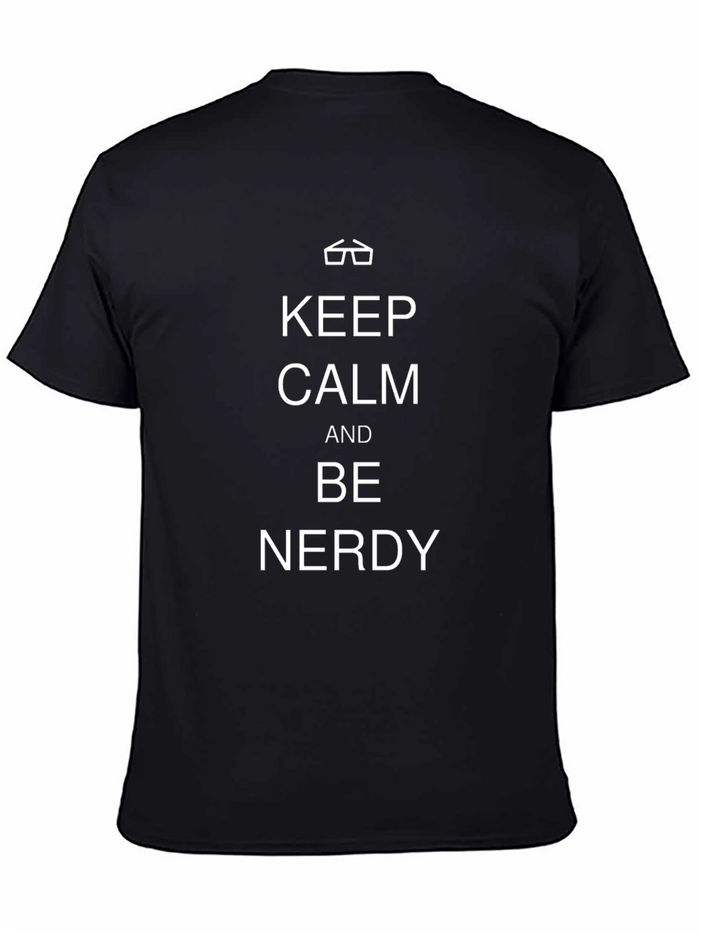 Keep Calm and Be Nerdy Black T-Shirt