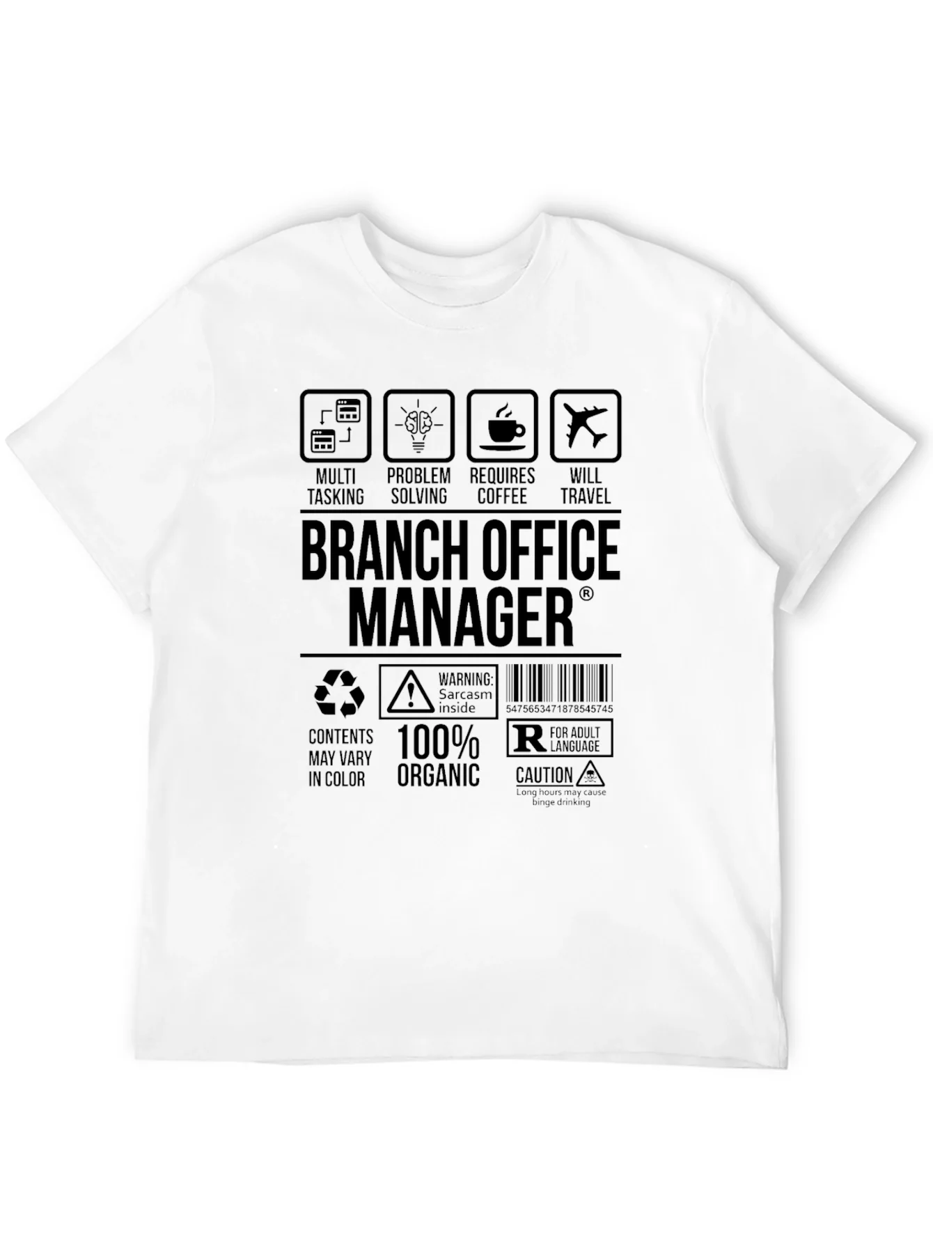 Branch Office Manager Black T-Shirt