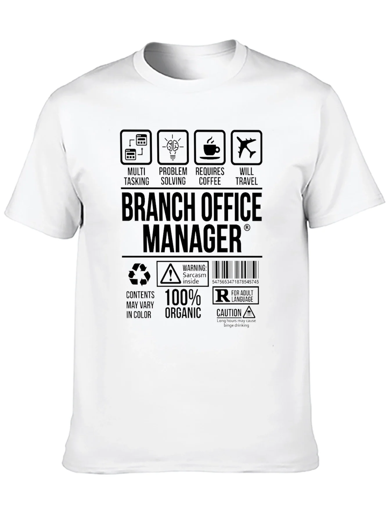 Branch Office Manager Black T-Shirt