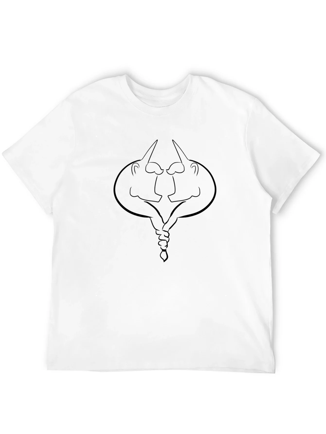 Abstract Graphic Black Cotton T-Shirt