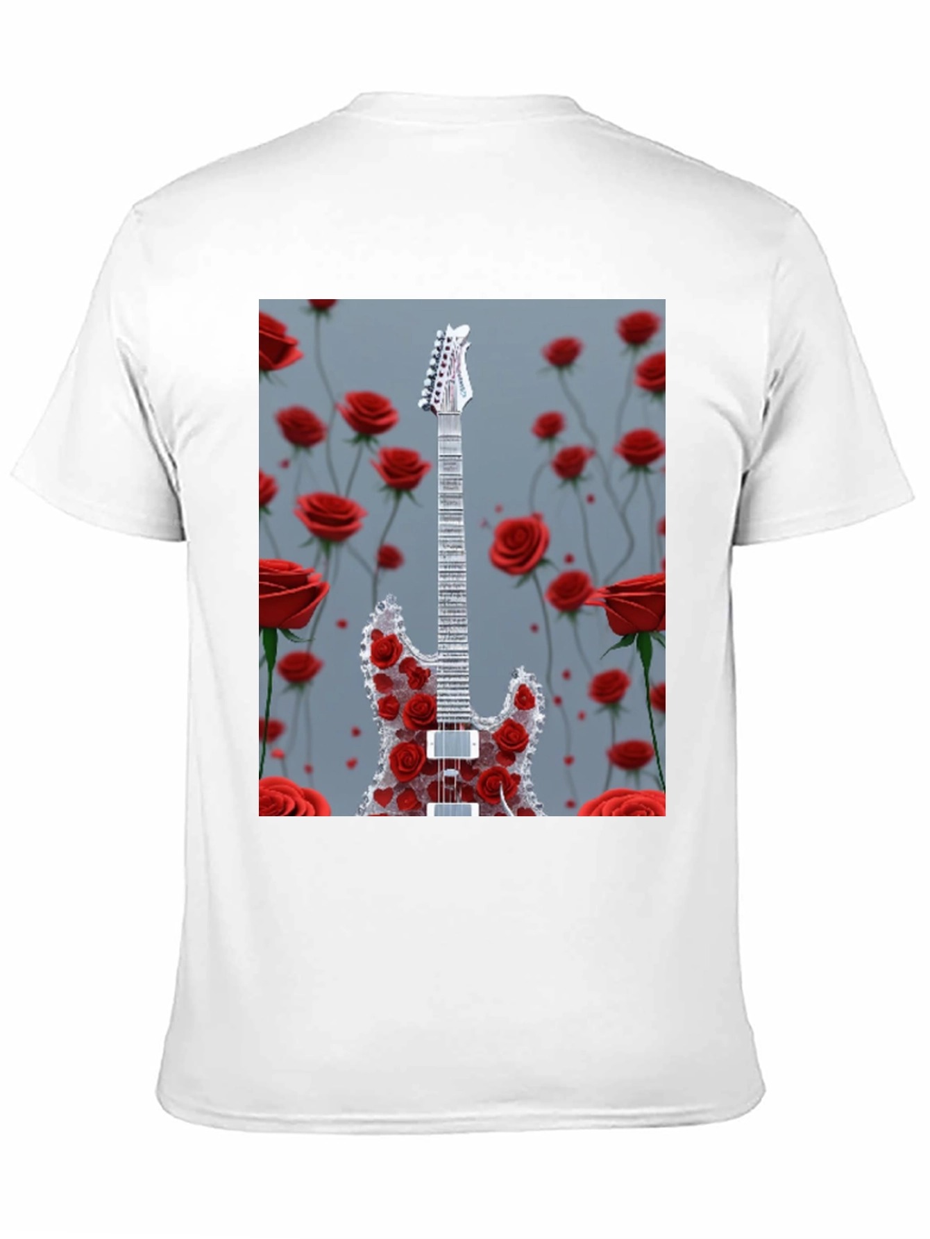 Guitar and Roses Graphic Tee