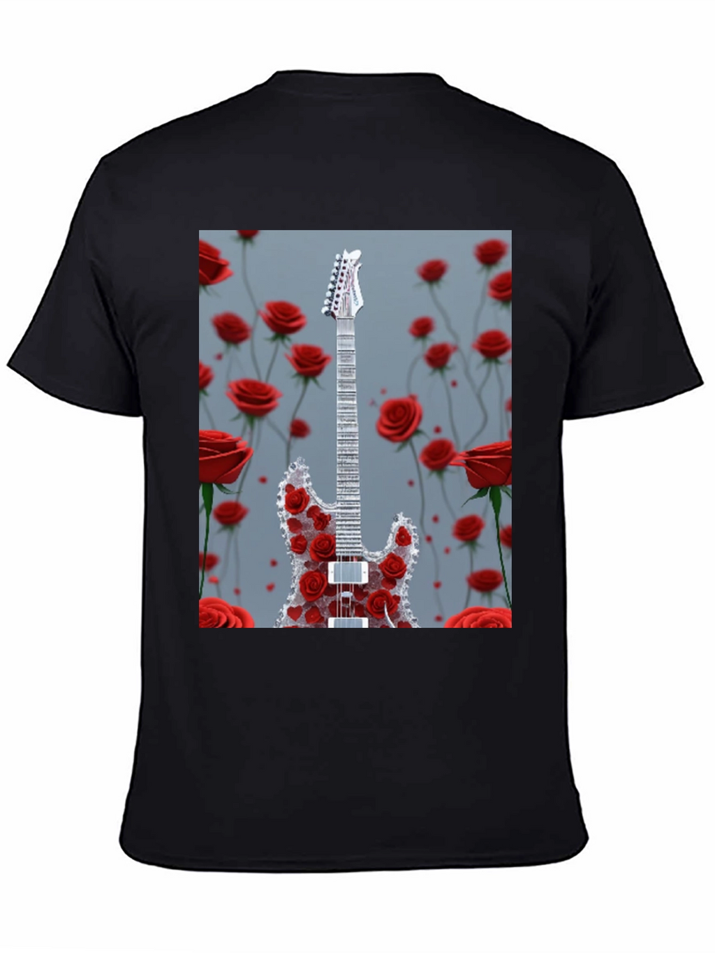 Guitar and Roses Graphic Tee