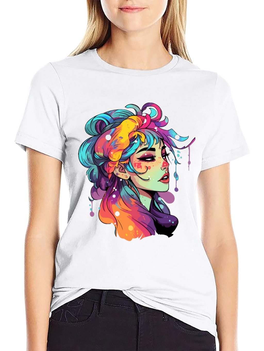 Vibrant Girl Graphic Tee - Unisex Soft Cotton T-Shirt