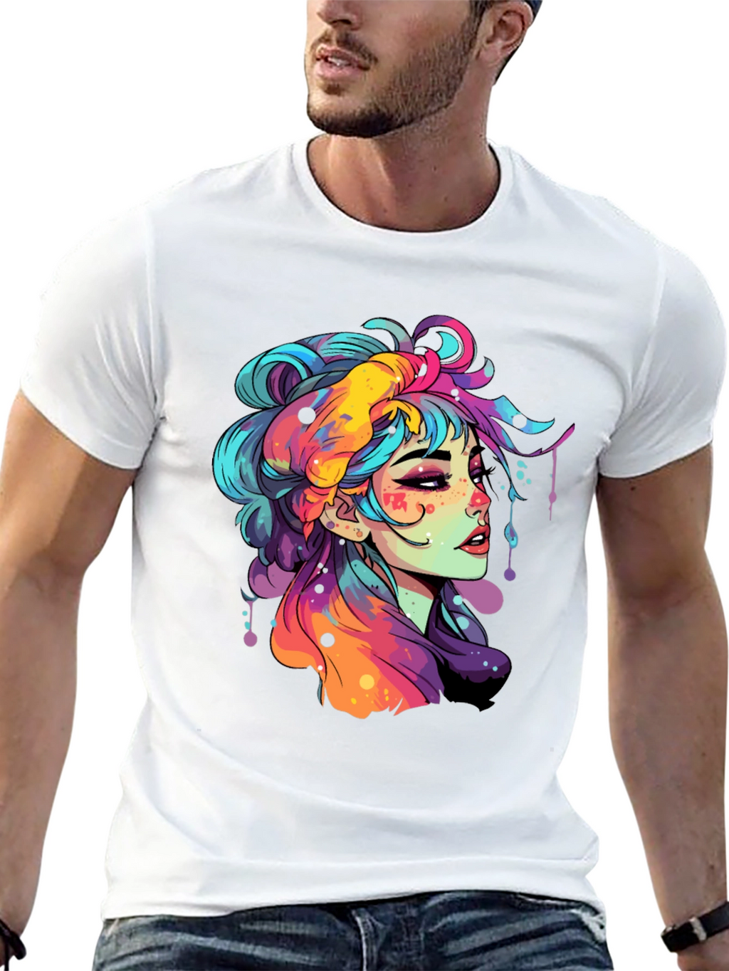 Vibrant Girl Graphic Tee - Unisex Soft Cotton T-Shirt