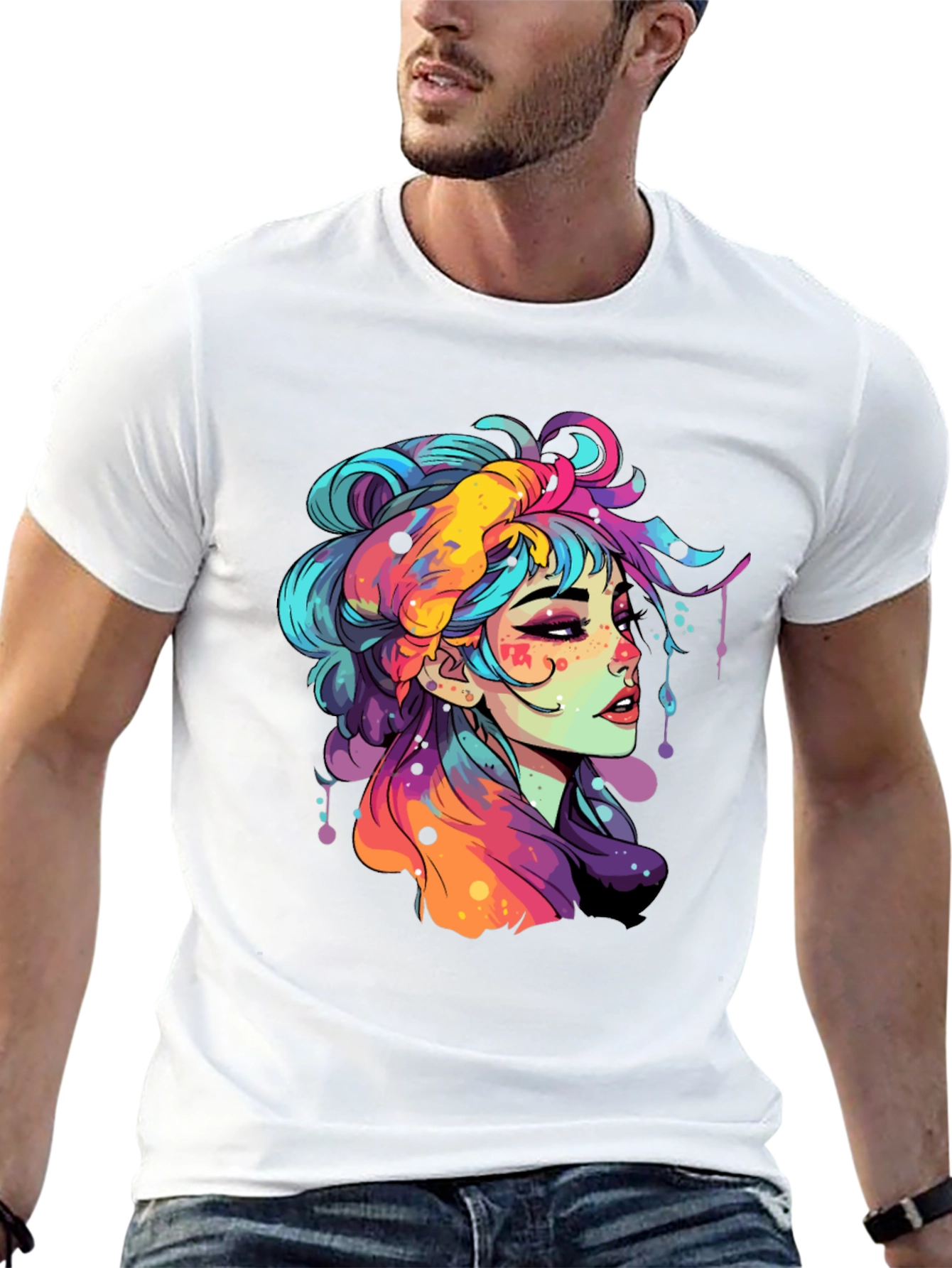 Vibrant Girl Graphic Tee - Unisex Soft Cotton T-Shirt