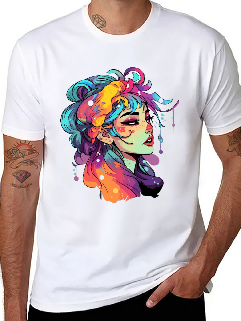 Vibrant Girl Graphic Tee - Unisex Soft Cotton T-Shirt