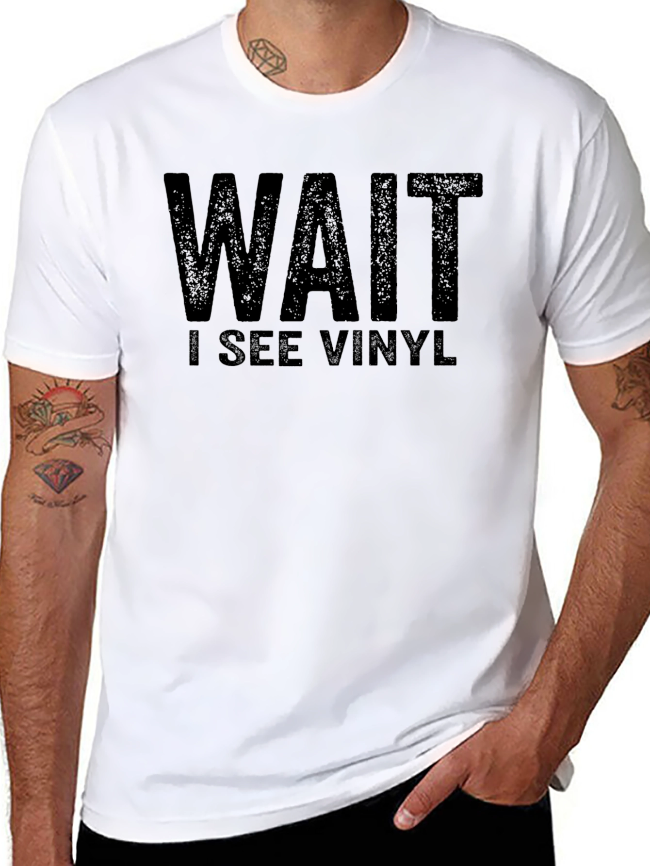 Wait I See Vinyl T-Shirt - Music Lover Tee