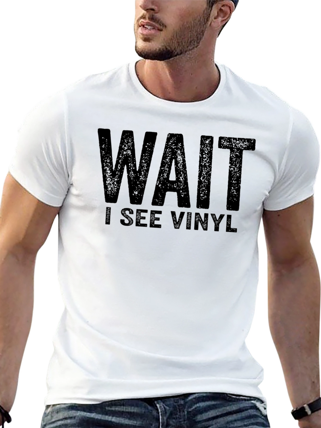 Wait I See Vinyl T-Shirt - Music Lover Tee