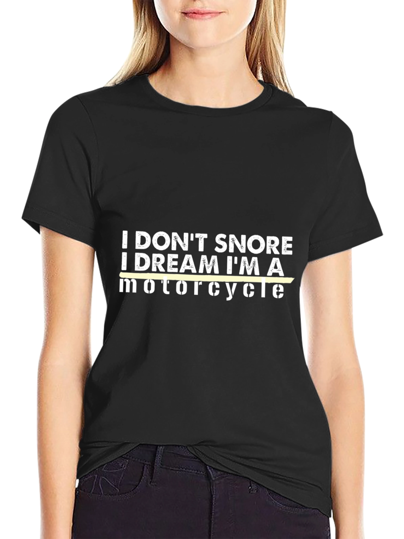 Funny Motorcycle Dream T-Shirt - Black