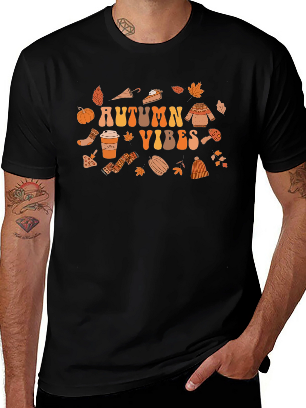 Autumn Vibes Graphic Tee - Cozy Fall Design