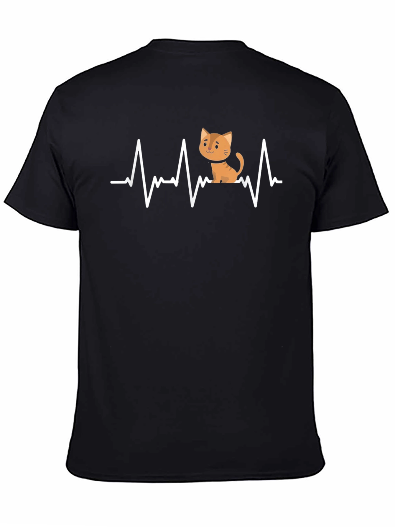 Cat Heartbeat Graphic Tee - Unisex Comfort
