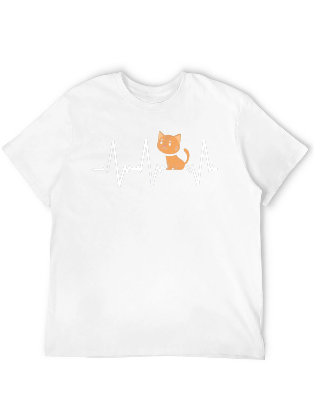 Cat Heartbeat Graphic Tee - Unisex Comfort