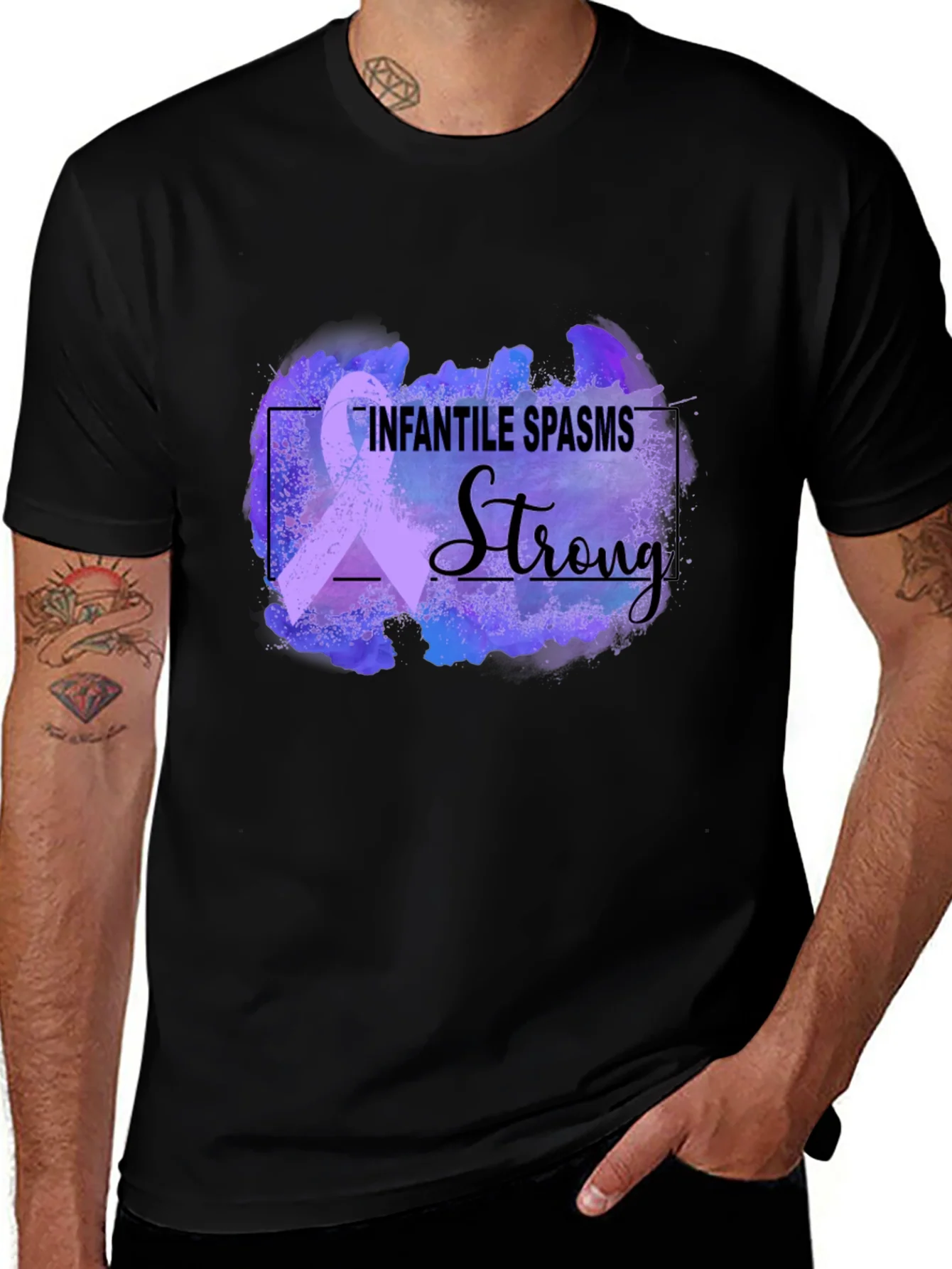 Infantile Spasms Awareness T-Shirt - Strong Ribbon Design