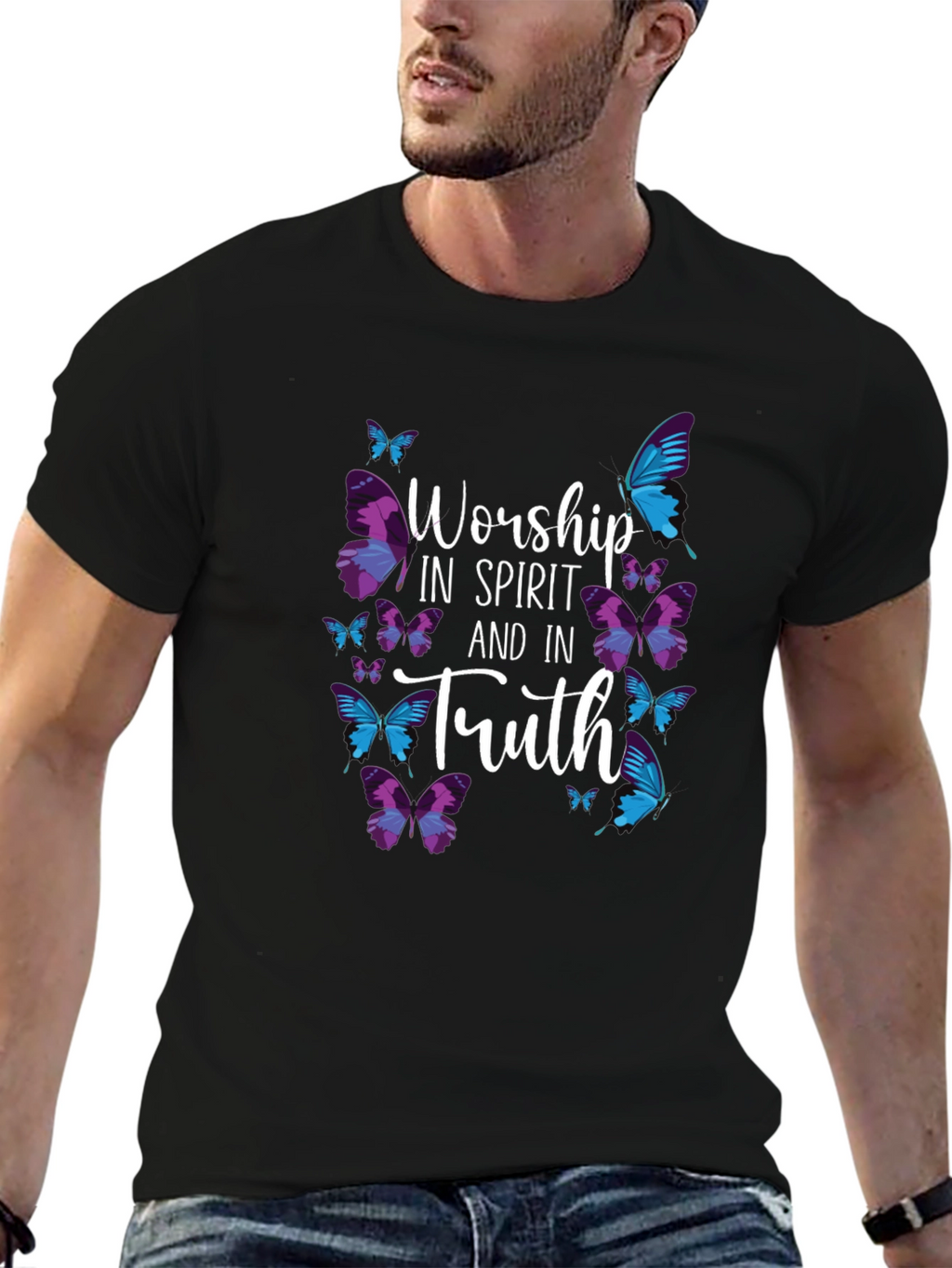 Worship in Spirit and Truth Butterfly T-Shirt