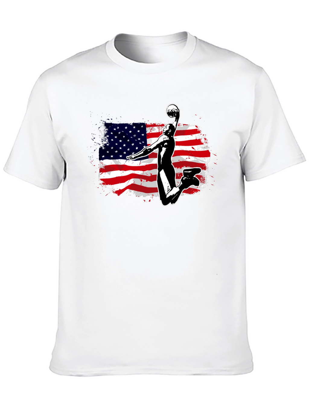 USA Flag Dunk Black T-Shirt