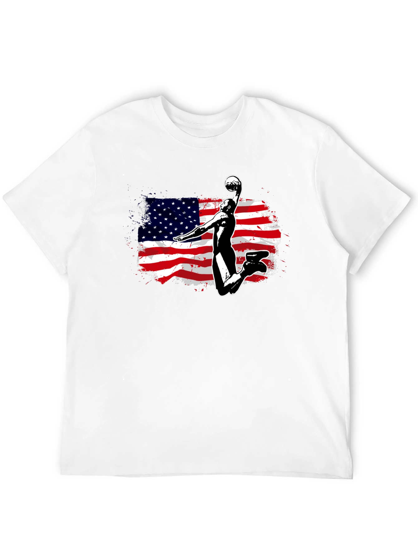 USA Flag Dunk Black T-Shirt