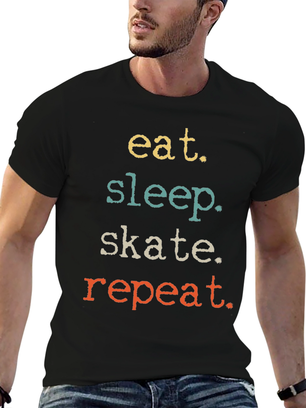 Eat Sleep Skate Repeat Graphic Tee