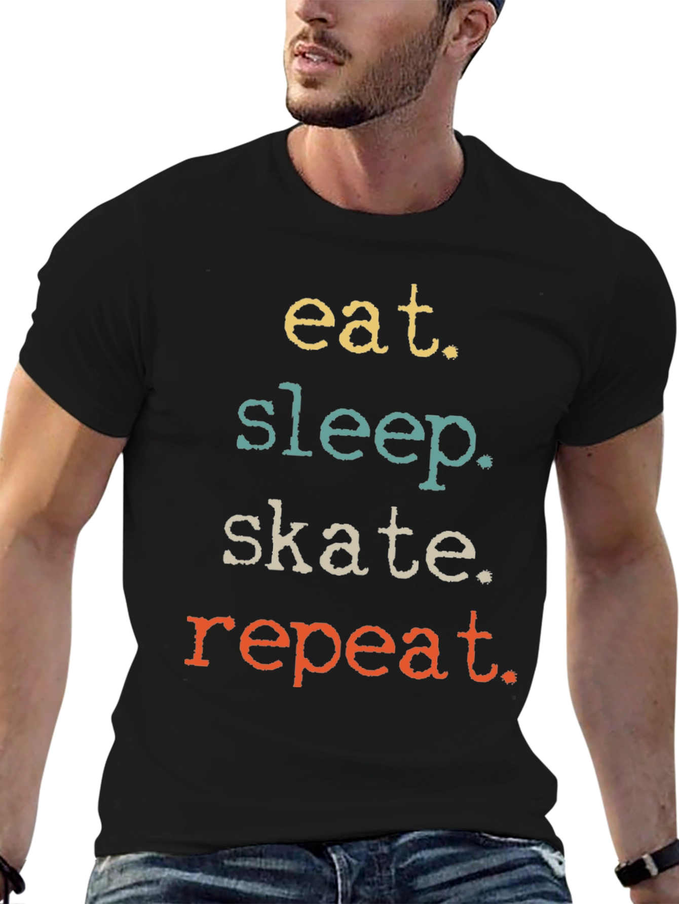 Eat Sleep Skate Repeat Graphic Tee