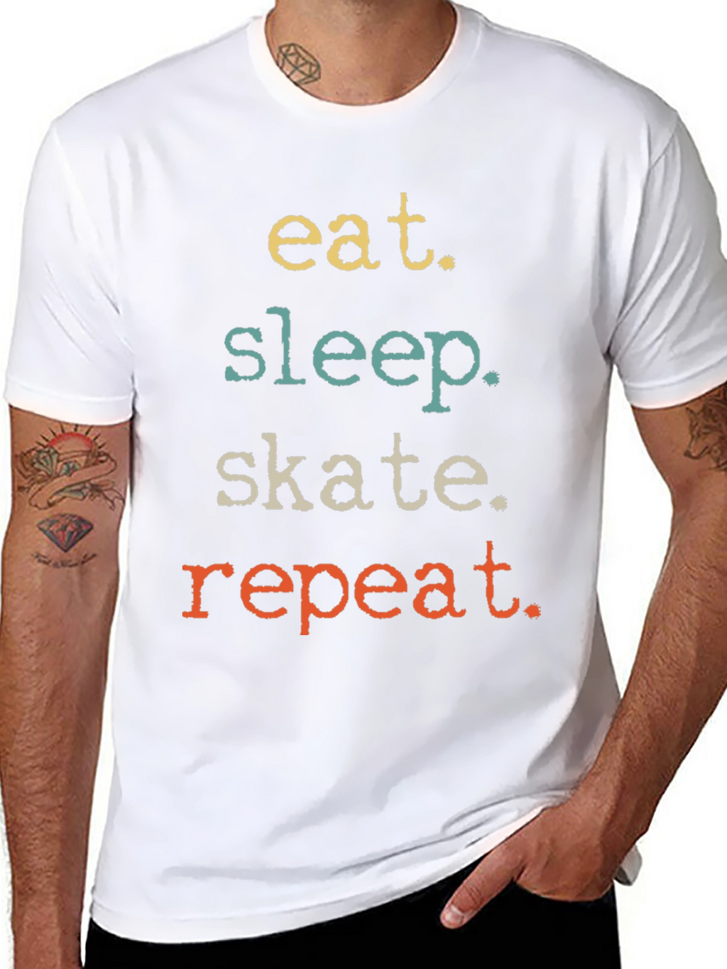 Eat Sleep Skate Repeat Graphic Tee