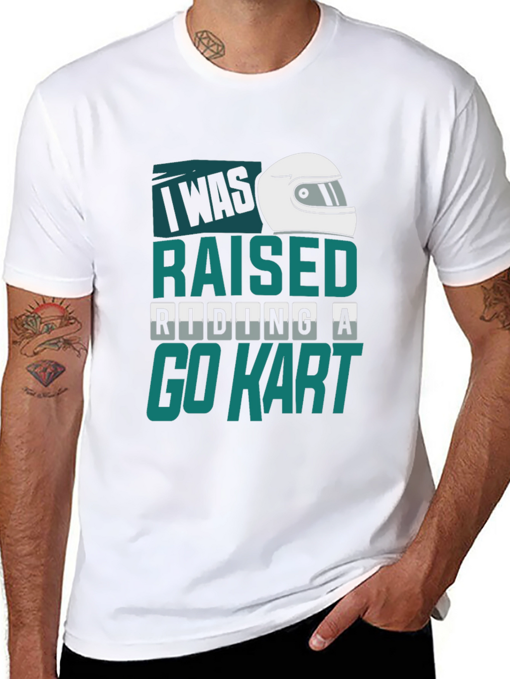 I Was Raised Riding A Go Kart T-Shirt