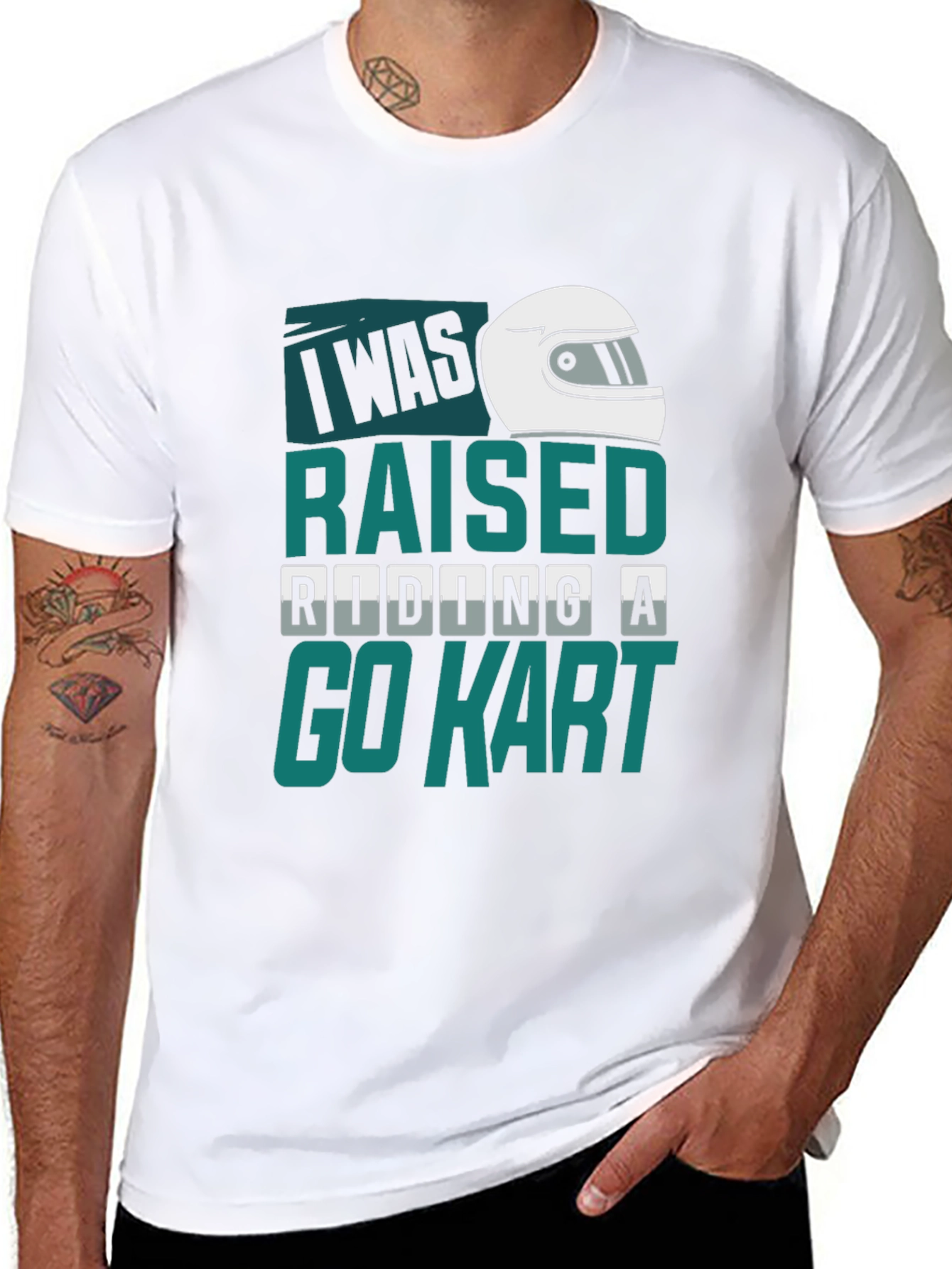 I Was Raised Riding A Go Kart T-Shirt
