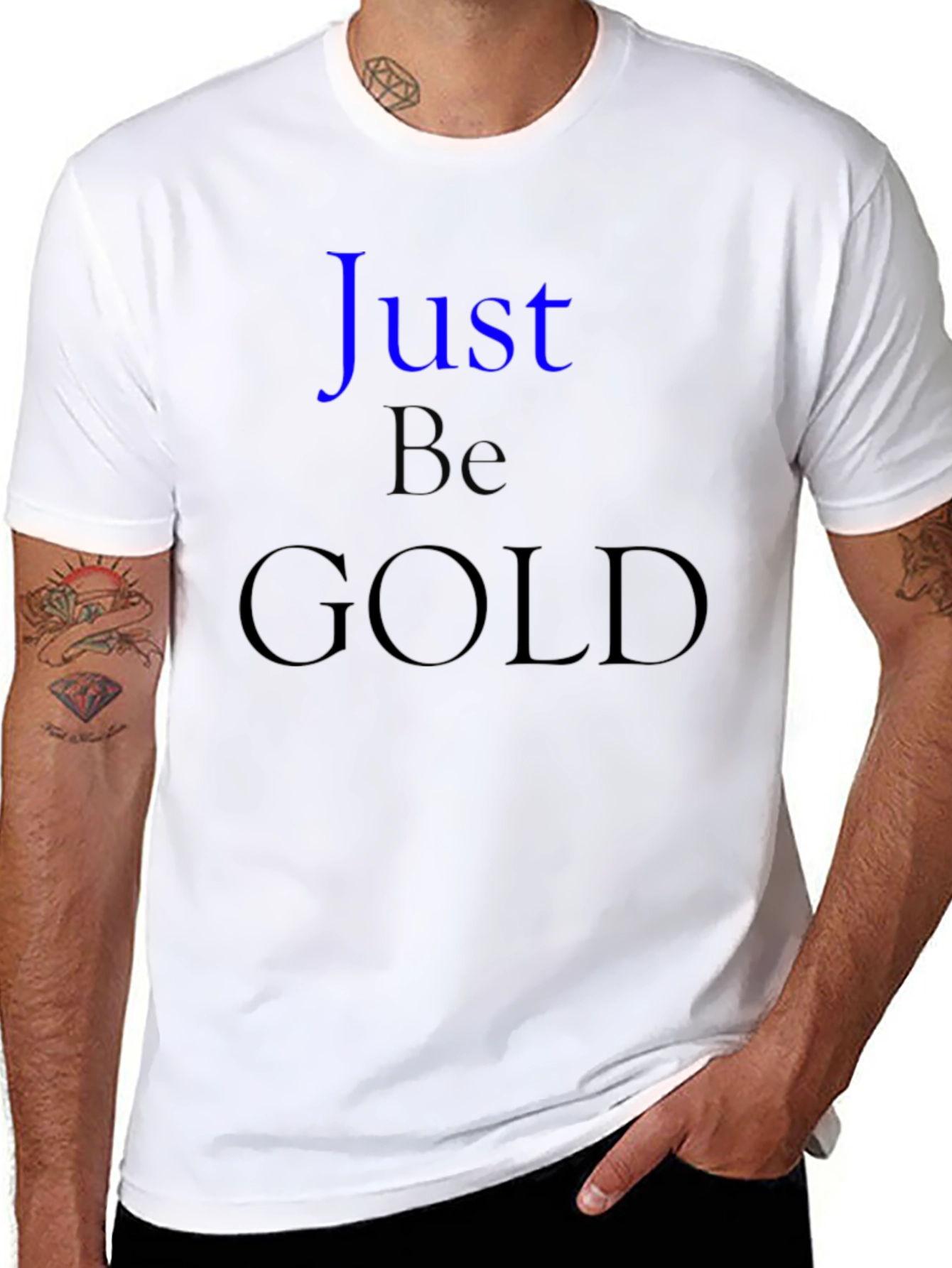 Just Be Gold Graphic T-Shirt - Stylish Comfort