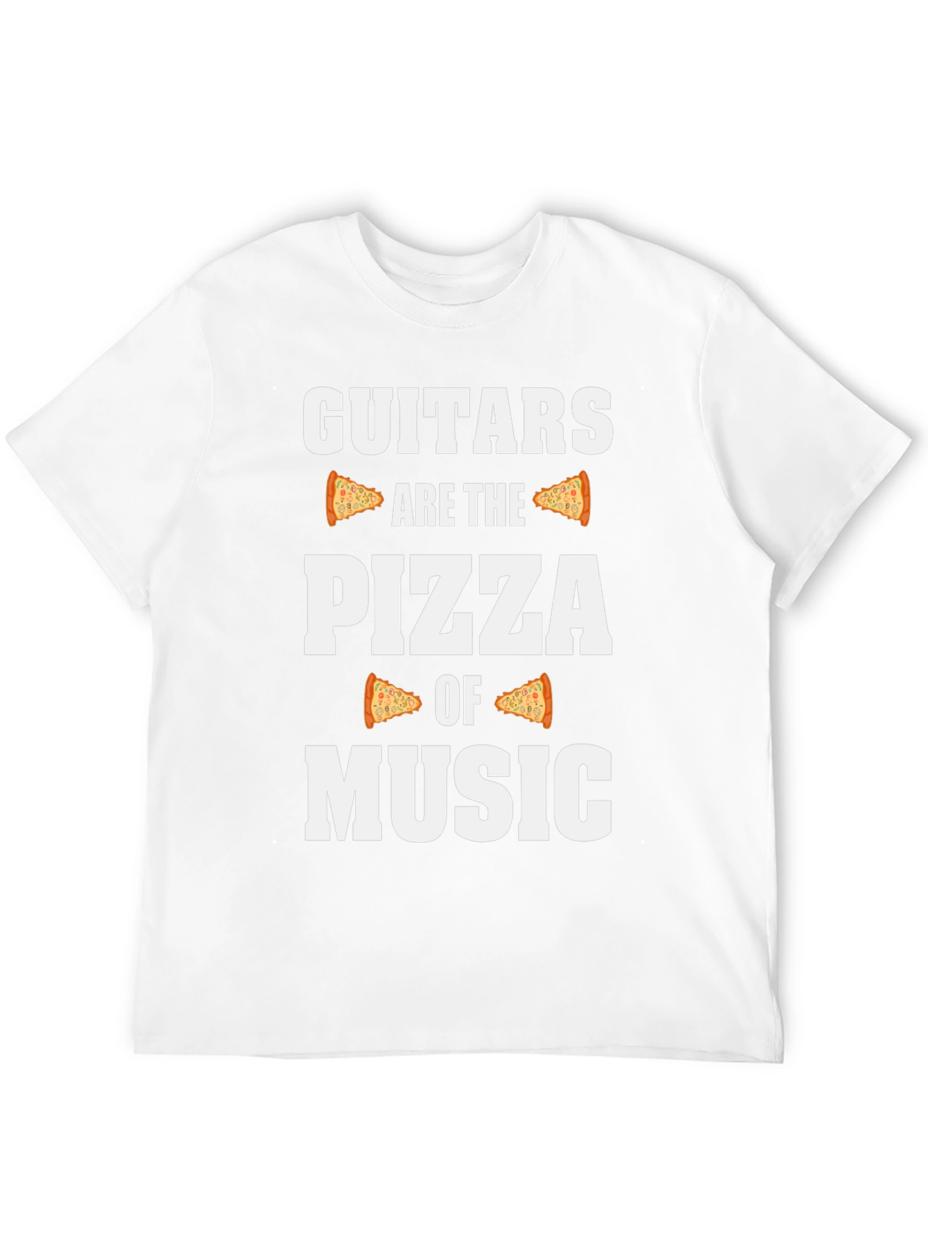 Guitars are the Pizza of Music Black Graphic Tee