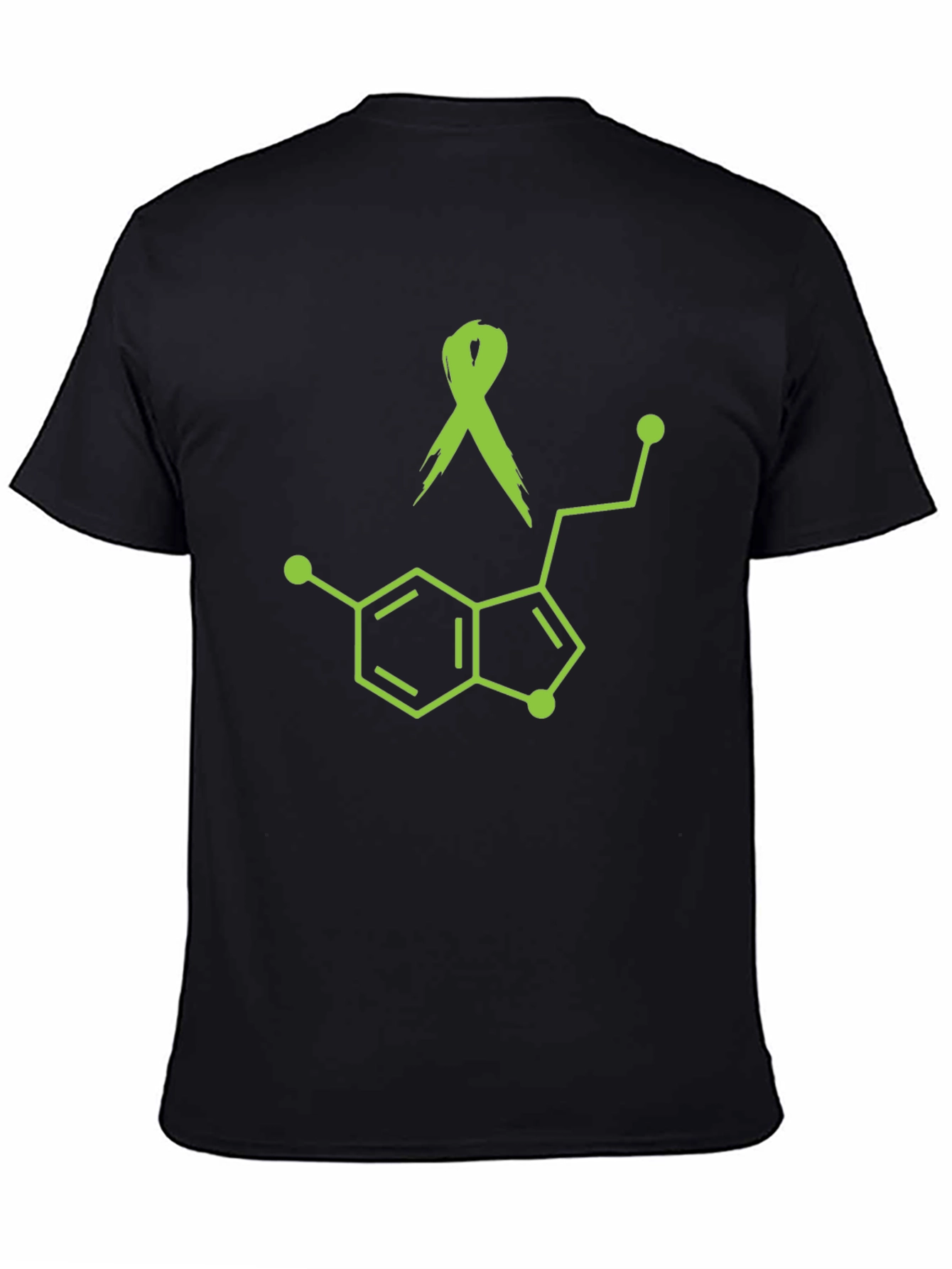 Awareness Ribbon Serotonin Molecule Graphic Tee