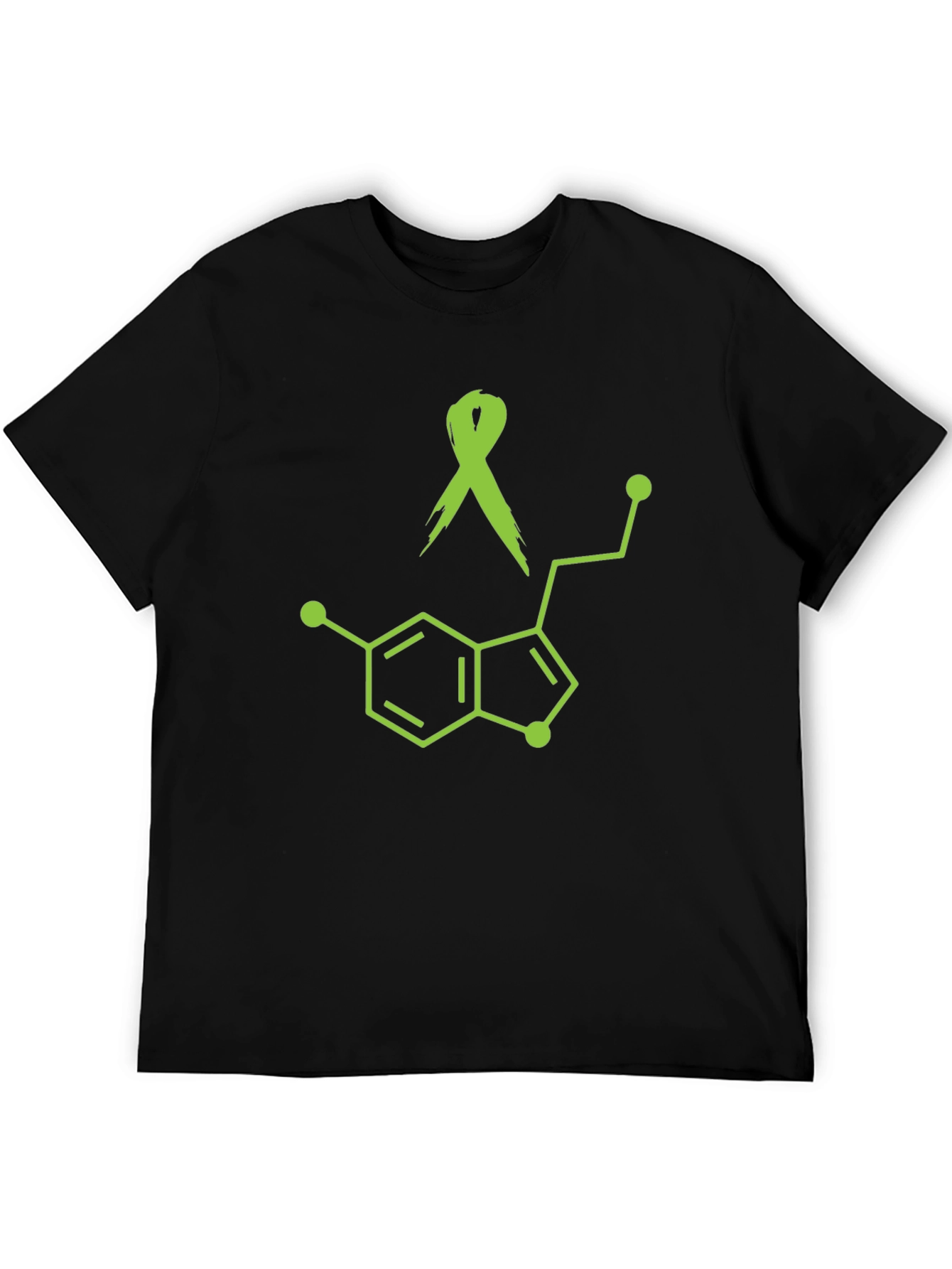 Awareness Ribbon Serotonin Molecule Graphic Tee